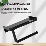 Toilet Paper Holder with Phone Shelf — Adhesive Wall Mount, No Drilling